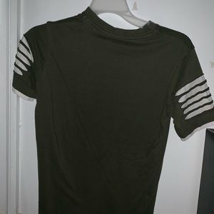 Green and white shirt